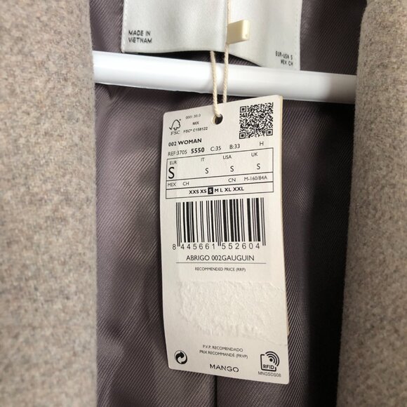 MANGO Handmade Oversized Wool Coat NWT - Picture 6 of 10